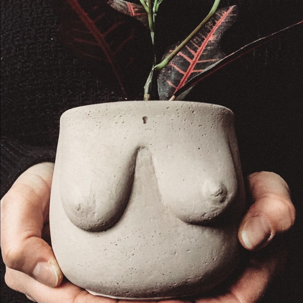 Handmade Cement Booby Planters